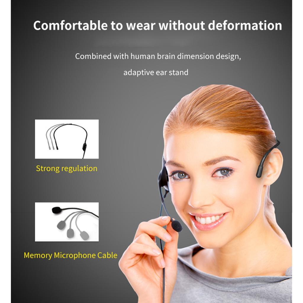 Wireless Microphone System with  LED Screen Display Head Wear