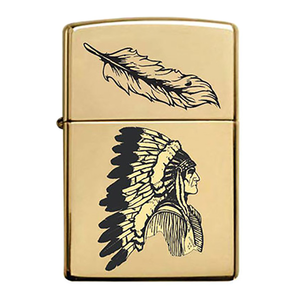 Bật Lửa Zippo 254b Khắc Axit Thổ Dân 06 - 254b.Thodan06