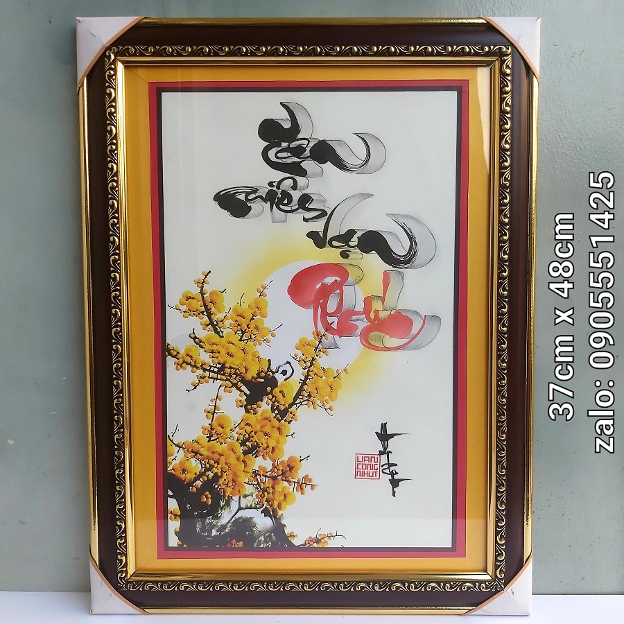 Tranh thư pháp Tân niên vạn Phúc . Quà tết