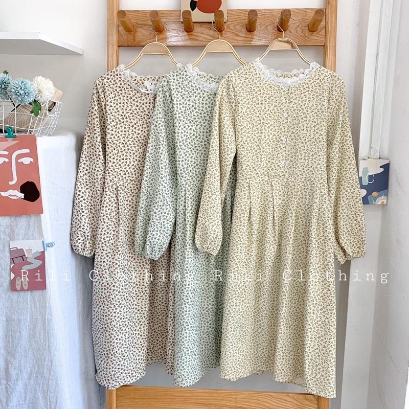 Đầm hoa nhí tay dài