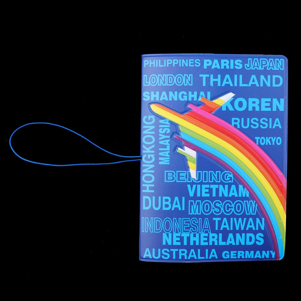 Waterproof 3D PVC Cool Cartoon Passport Holder Men Women Travel Wallet Card Case Cover