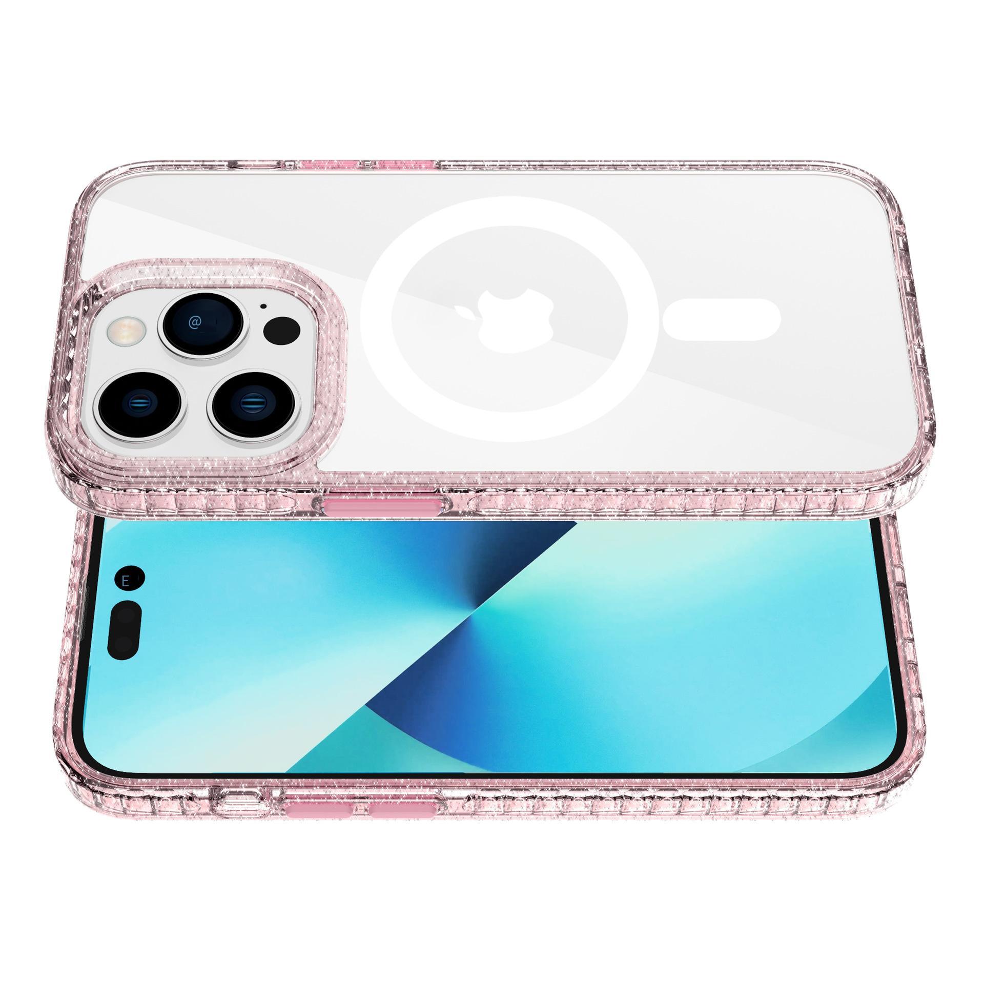 Phong cách mới nhất phù hợp với vỏ điện thoại di động từ tính trong suốt iPhone14pro Apple 13 sạc không dây vỏ bảo vệ chống rơi magsafe
