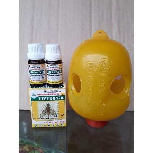 BỘ 2 LỒNG BẪY & 2 LỌ DIỆT RUỒI VÀNG - HIỆU QUẢ NHANH