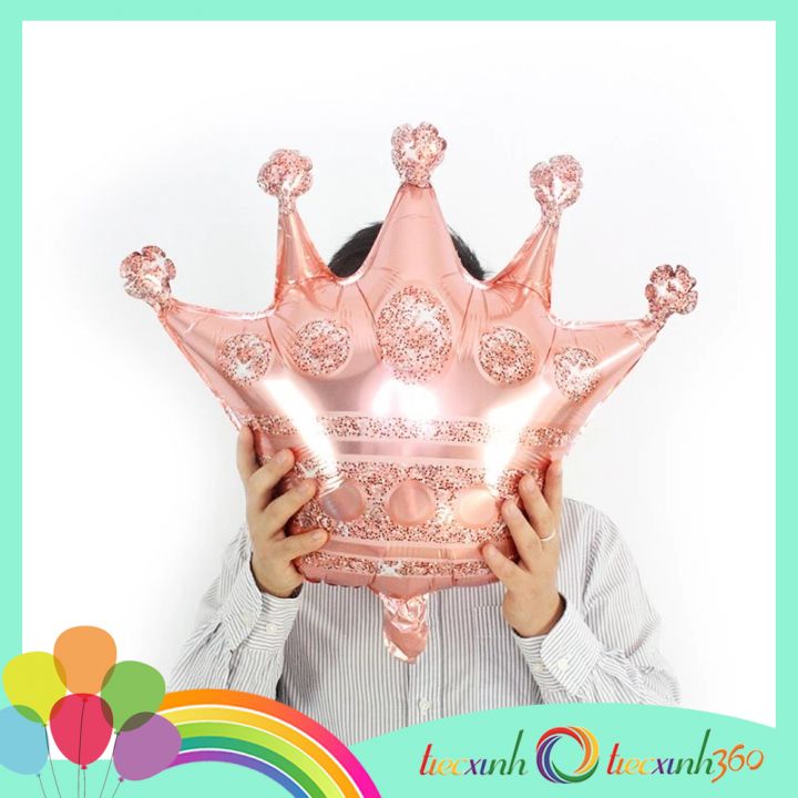 Bong bóng trang trí tiệc xinh hình vương miện