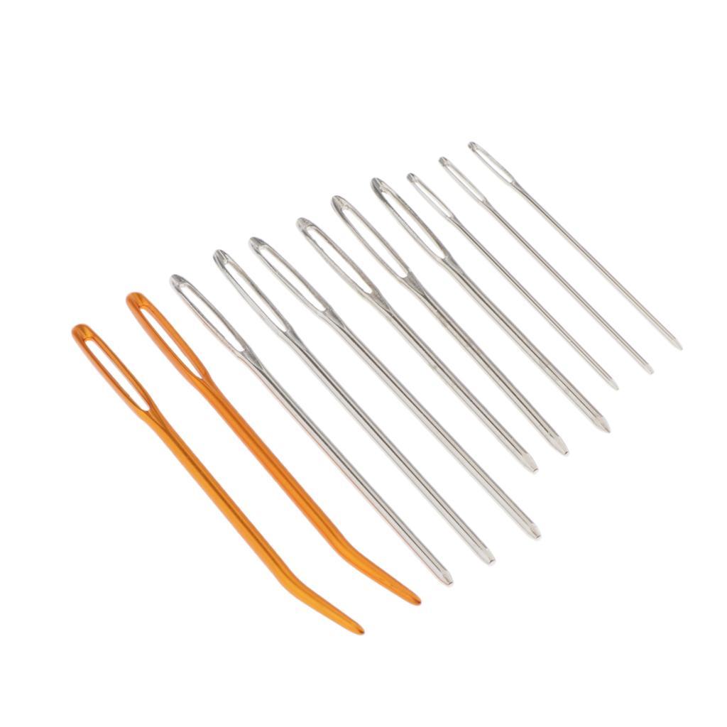 2-4pack Hand sewing needle knitting Darning Threading Supply 6pcs curved needle