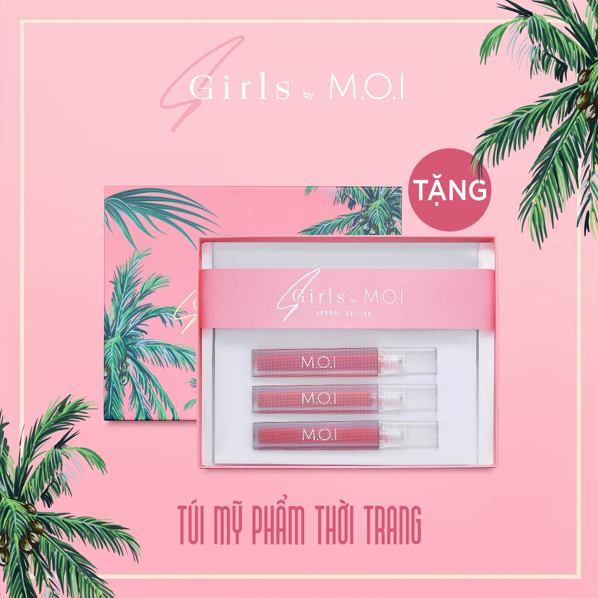 Set 3 Son Môi M.O.I Nhung Lì Sgirl SUMMER EDITION Hồ Ngọc Hà (Chính Hãng)