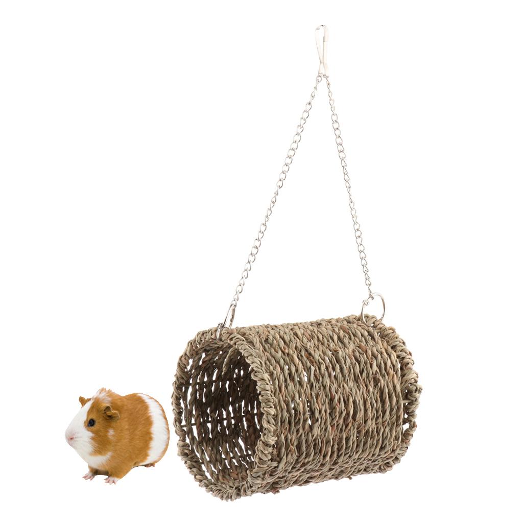 Small Pet Hammock Cave Hanging Snuggle Tunnel Hut for Hamster Squirrel