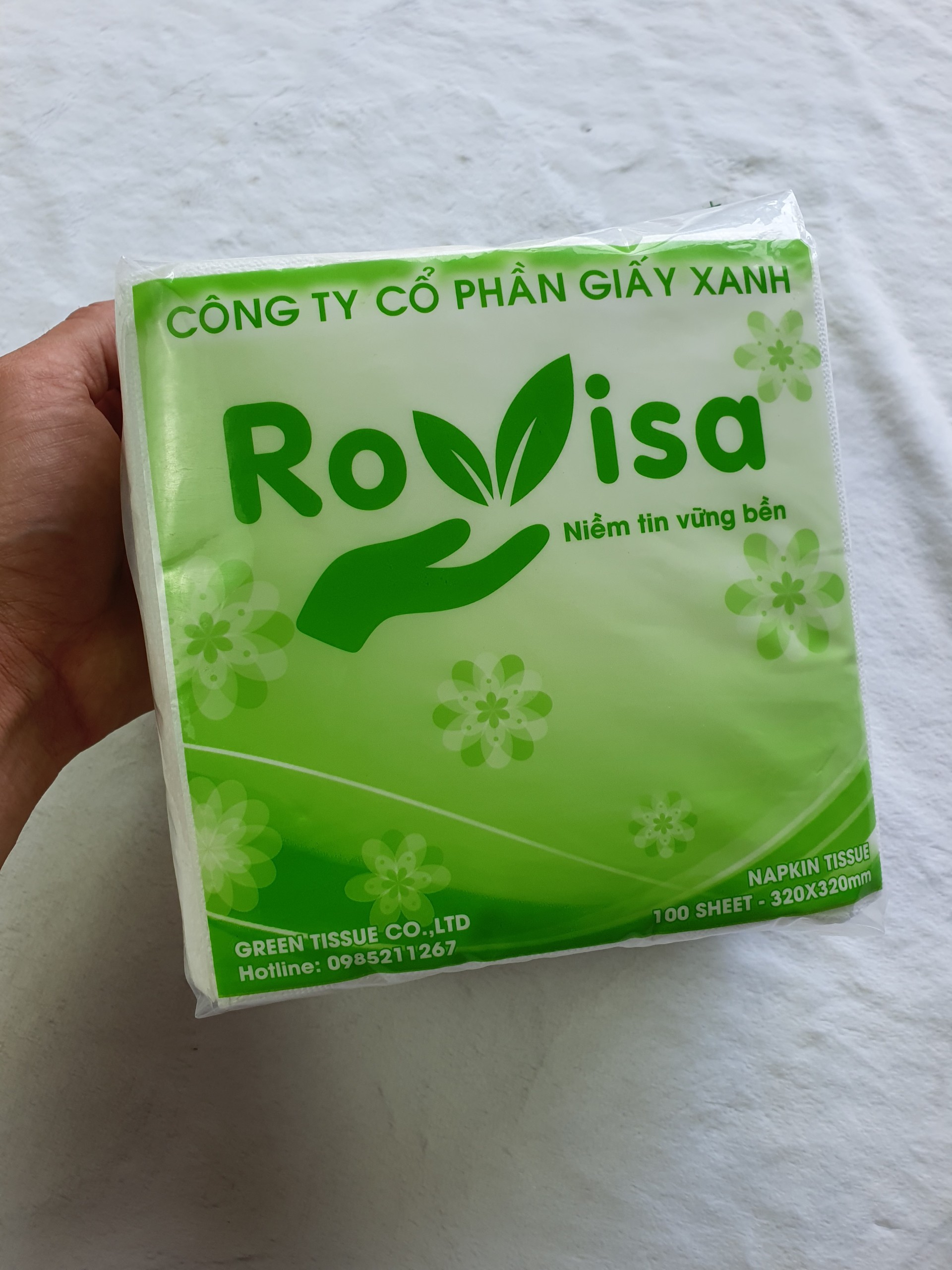 12 gói khăn giấy ăn vuông to siêu mịn siêu dai cao cấp rovisa- 1 gói đủ chuẩn 100 tờ không điêu Giấy Vệ Sinh