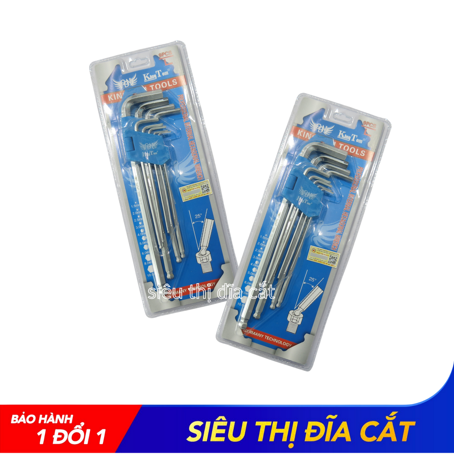 Bộ lục giác Bi KingTom 9 Món Hàng Chính Hãng