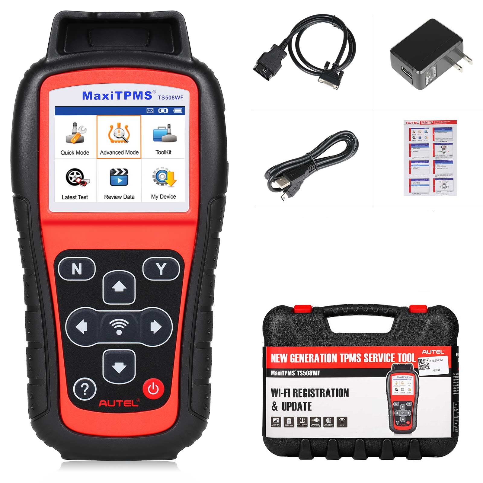 Autel MaxiTPMS TS508WF – THIẾT BỊ CÀI ĐẶT ÁP SUẤT LỐP Ô TÔ TPMS (Vali)