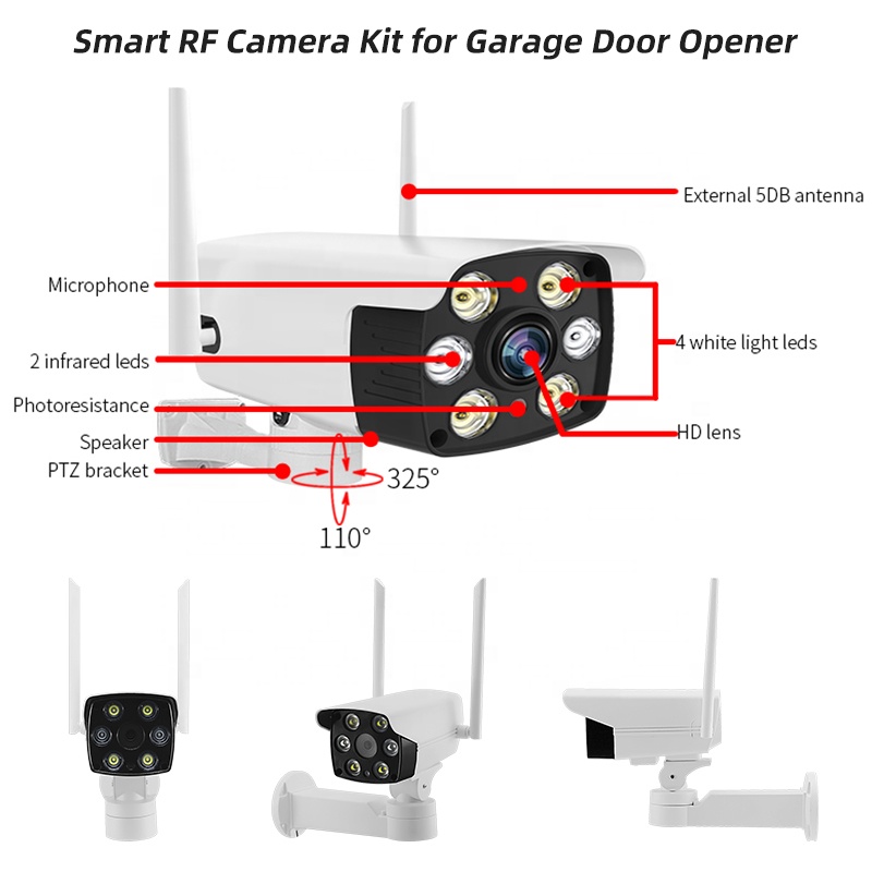 Camera IP Wifi 2.0Mps Thân Ngoài Trời Chống Nước GLT506 6 LED