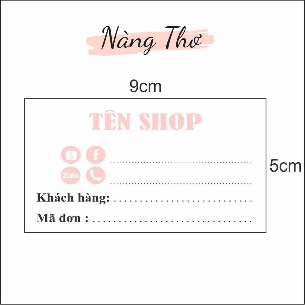 @ SIÊU RẺ @_100 tem dán tên shop, tên và mã khách lên gói hàng_kích thước 9x5cm mỗi tem