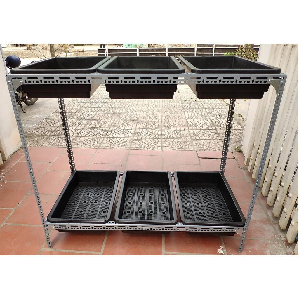 Kệ sắt v lỗ x cao nhiều kích thước ,dùng sắt v4x4cm