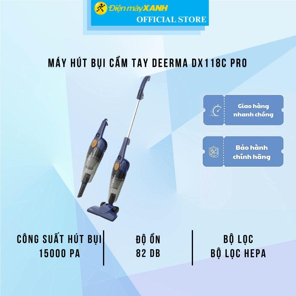 Máy hút bụi cầm tay Deerma DX118C Pro - Hàng Chính Hãng