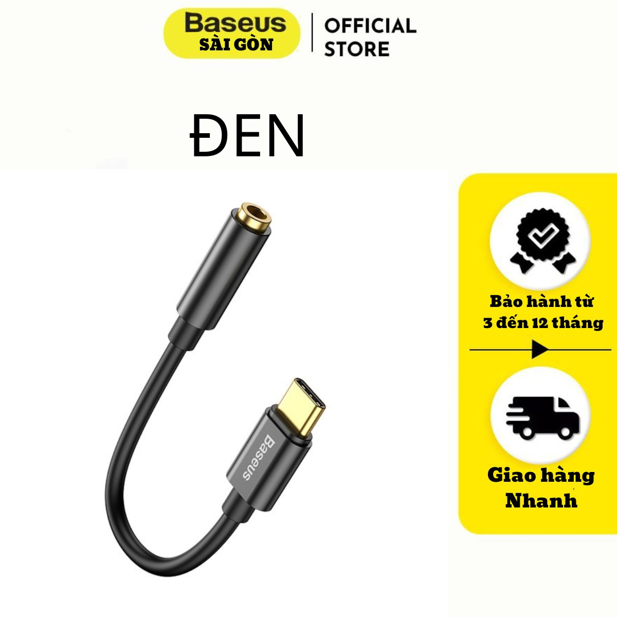 Cáp chuyển Baseus L54 Type C sang Audio AUX 3.5mm- Hàng chính hãng