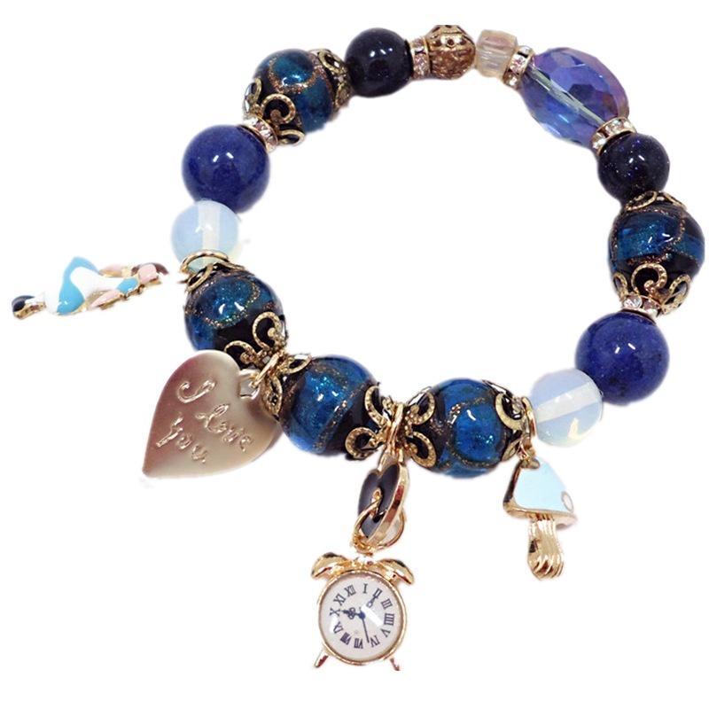 VÒNG TAY ĐÁ PHONG CÁCH FANTASY LAPIS LAZULI CÁ TÍNH TRẺ TRUNG TẶNG KÈM HỘP GẤM CAO CẤP