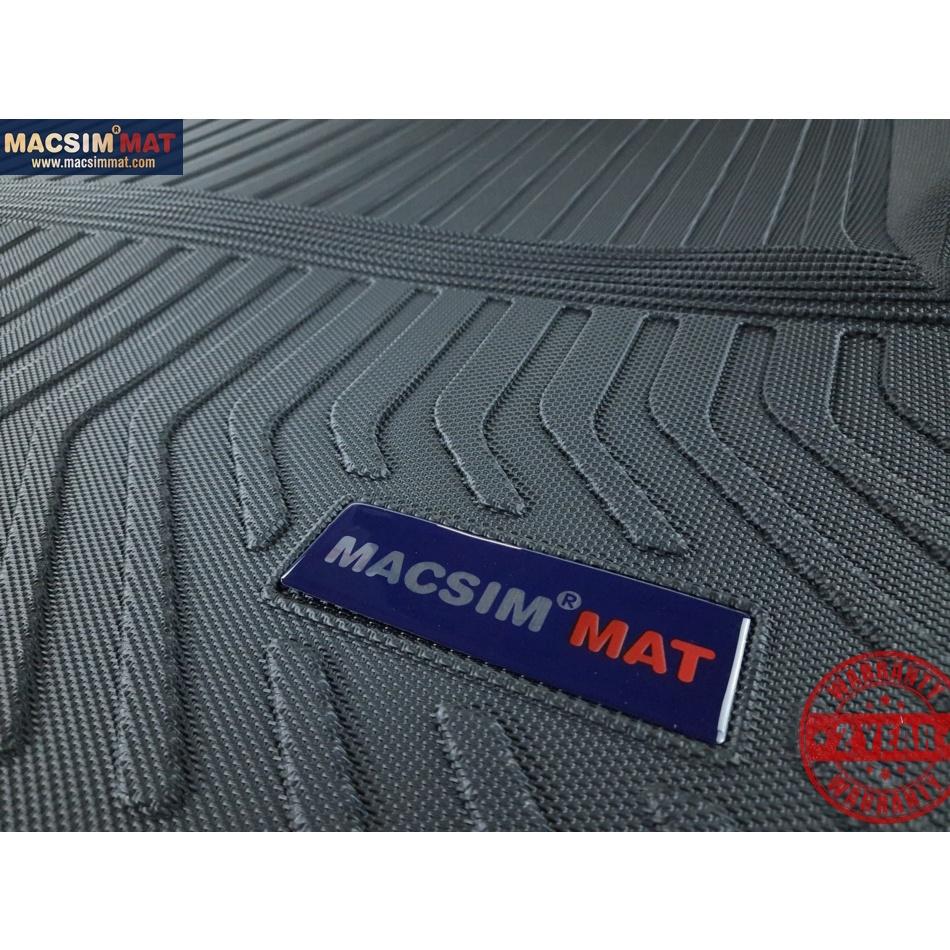 Thảm lót cốp xe ô tô Hyundai Santafe 2018- đến nay nhãn hiệu Macsim chất liệu TPV cao cấp màu đen, màu be