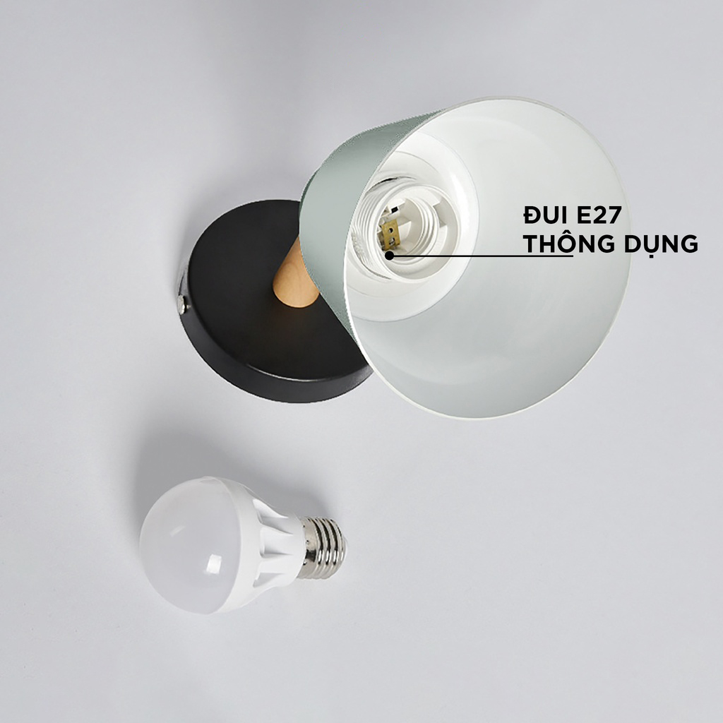 Đèn treo tường cắm điện xoay đa chiều LED bàn học phong cách hiện đại Âu Mỹ