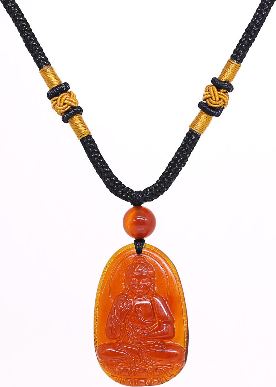 Mặt Dây Chuyền Phật A Di Đà Đá Mã Não Đỏ size nhỏ 3.6x2.3cm - Ngọc Quý Gemstones