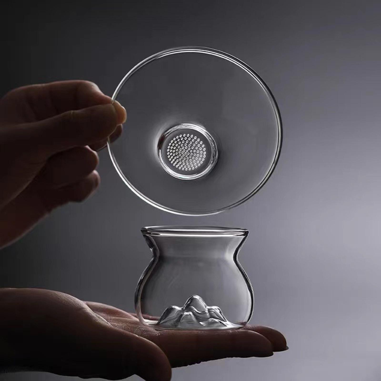 Portable Glass Tea Strainer Teapot Filter Clear Tea Filter Tea Accessories