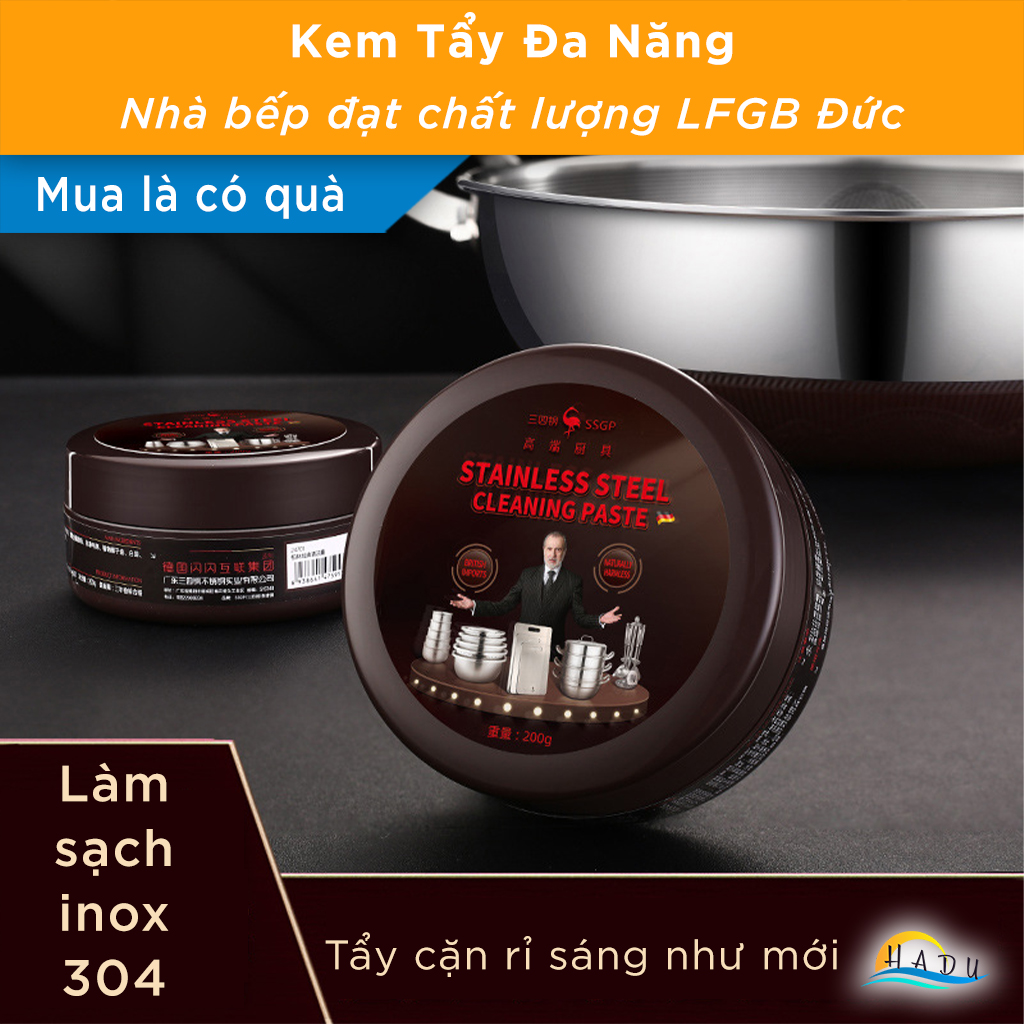 Kem Tẩy Đa Năng Nhà Bếp Xoong Nồi Inox Cao Cấp Đạt Chất Lượng Đức SSGP