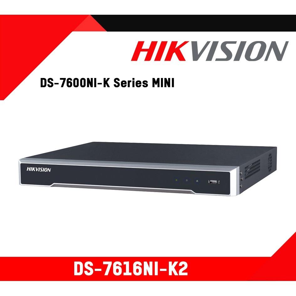 Đầu Ghi Camera IP 16 KÊNH HIKVISION DS-7616NI-K2 Ultra HD 4K 8MP, 2 HDD SATA - Hàng Chính Hãng