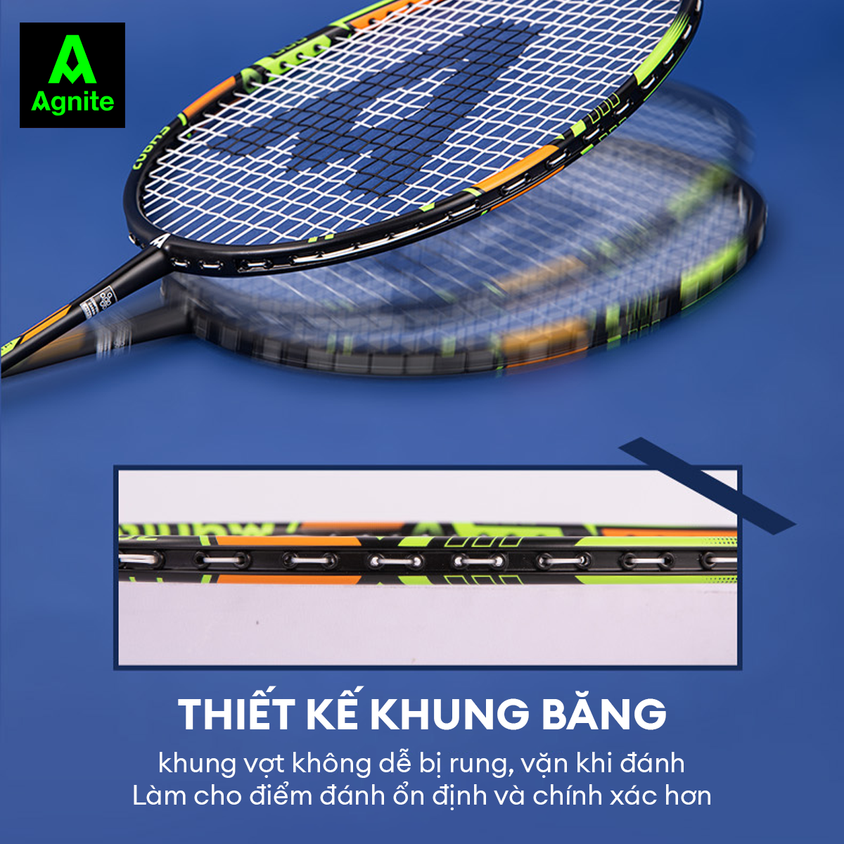 Vợt đơn 1 chiếc thiết kế mới, bền, đẹp, siêu nhẹ chính hãng Agnite tặng kèm túi đựng vợt - FH902