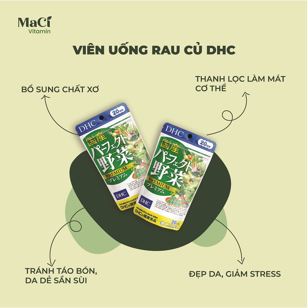 Viên uống DHC Rau Củ Quả Tổng hợp Vegetable DHC Premium 30 Ngày