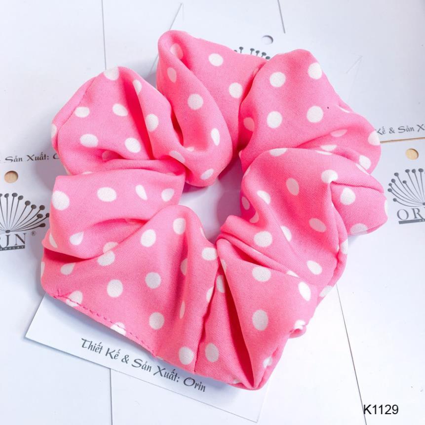 Dây cột tóc, buộc tóc vải scrunchies dễ thương nhiều màu