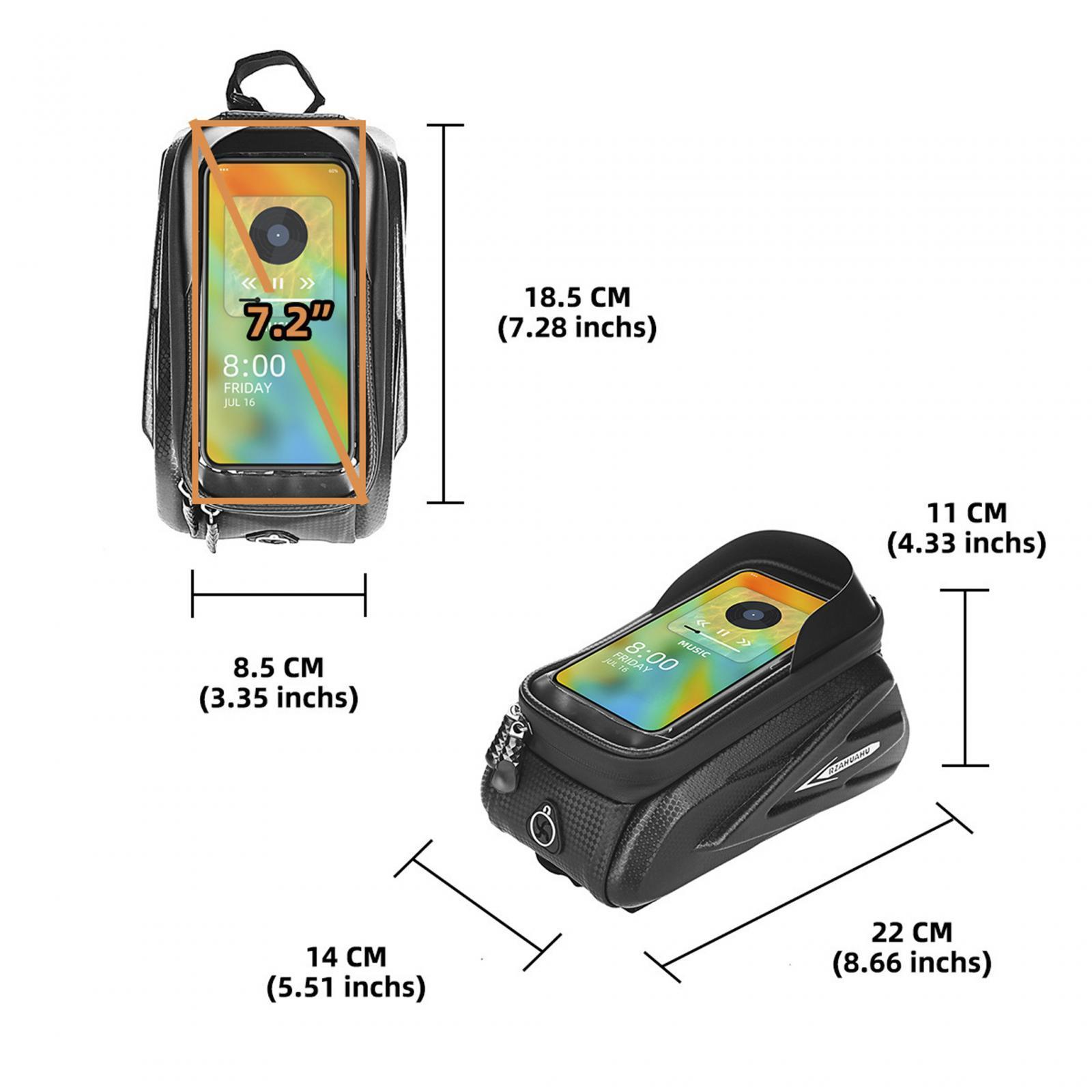 Bike Phone Mount Bag Touch Screen Phone Bag for Men Cyclists Cycling