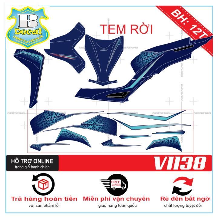 TEM XE VISION 2021 DÁN XE XANH