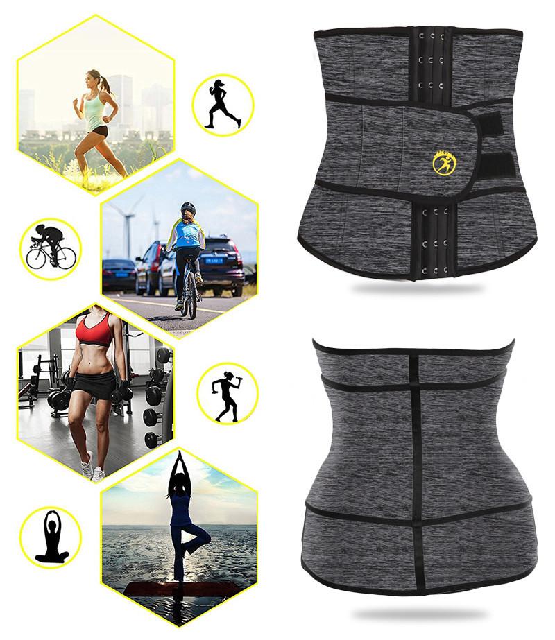 NINGMI Định Tập Toàn Thân Eo Huấn Luyện Cho Nữ Neoprene Shaper Giảm Cân Bể Đai Corset Có Túi Giảm Béo Dây Đeo