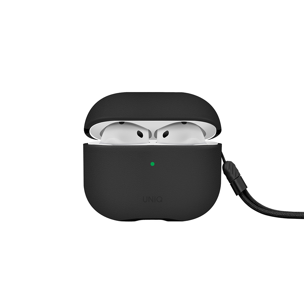 Ốp Bảo Vệ Da Chống Sốc Uniq Lyden Cho Tai Nghe Airpods 4, Kèm Dây Đeo_ Hàng Chính Hãng