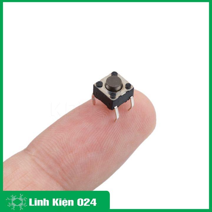 Nút nhấn 4 chân 6x6x5mm (đen 1 chiếc)