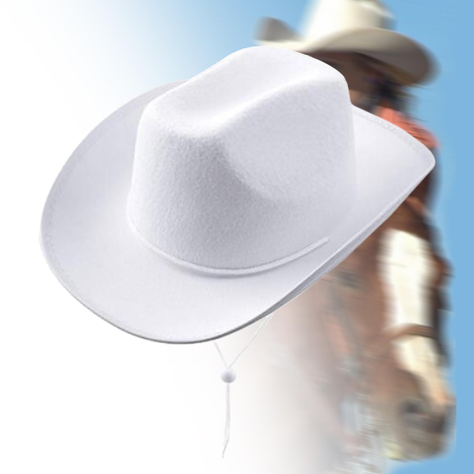 Cowgirl Hats Western Cowboy Hat Decorative Fashion Wide Brim Hat Jazz Hat for Wedding Music Festival Unisex Adults Performance Men Women