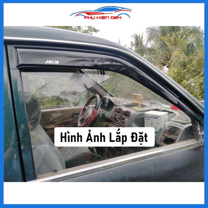Vè che mưa ô tô Mitsubishi Jolie Vè Đen, nhựa ABS cao cấp chắn mưa, cản bụi, trang trí xe hơi
