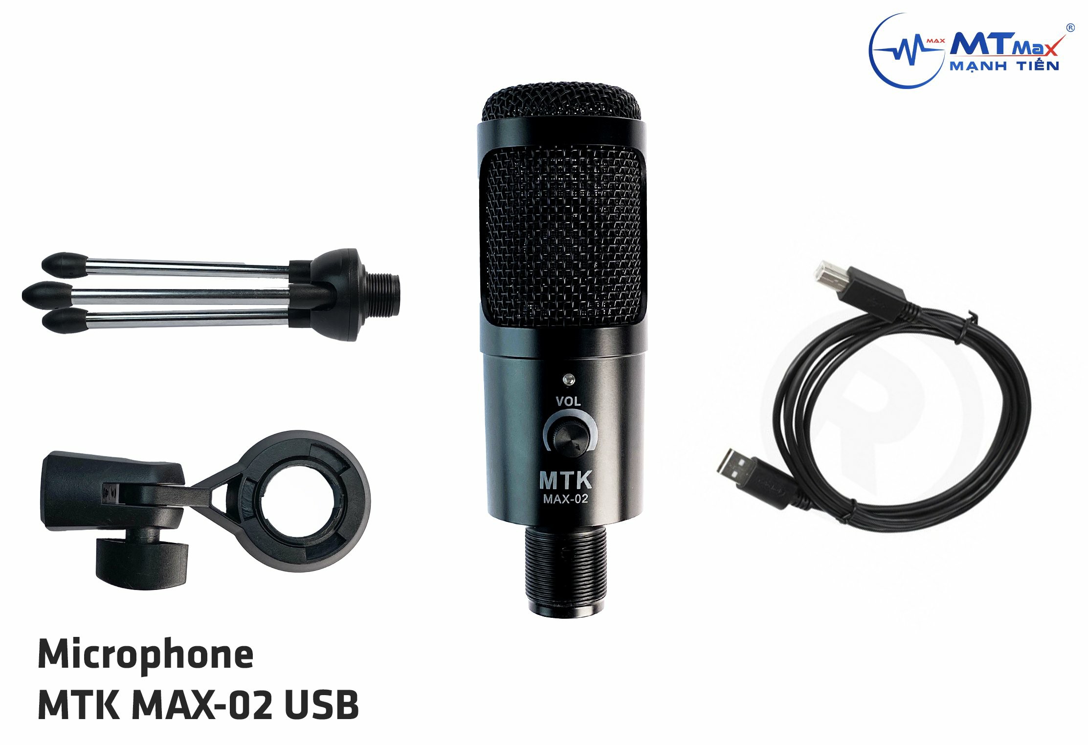 Micro thu âm MTK Max-02 USB - Kết nối trực tiếp qua cổng USB không cần sound card - Sử dụng cho laptop, PC, smartphone - Hỗ trợ livestream, trò chuyện, pk, gaming, hội họp, học trực tuyến ... - Tương tích hầu hết các phần mềm - Hàng nhập khẩu