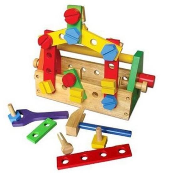 Bộ đồ nghề sửa chữa lắp ghép kỹ thuật - Đồ chơi gỗ thông minh Winwintoys cho bé