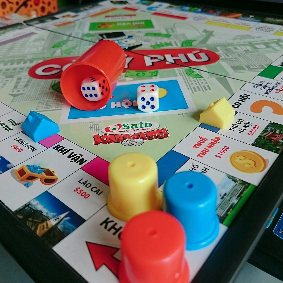 Cờ tỷ phú Monopoly cao cấp bản Việt Nam cải tiến - Boardgame cờ tỷ phú vui nhộn kích thước 31x31 và 42x42 - Hàng chính hãng D Danido 