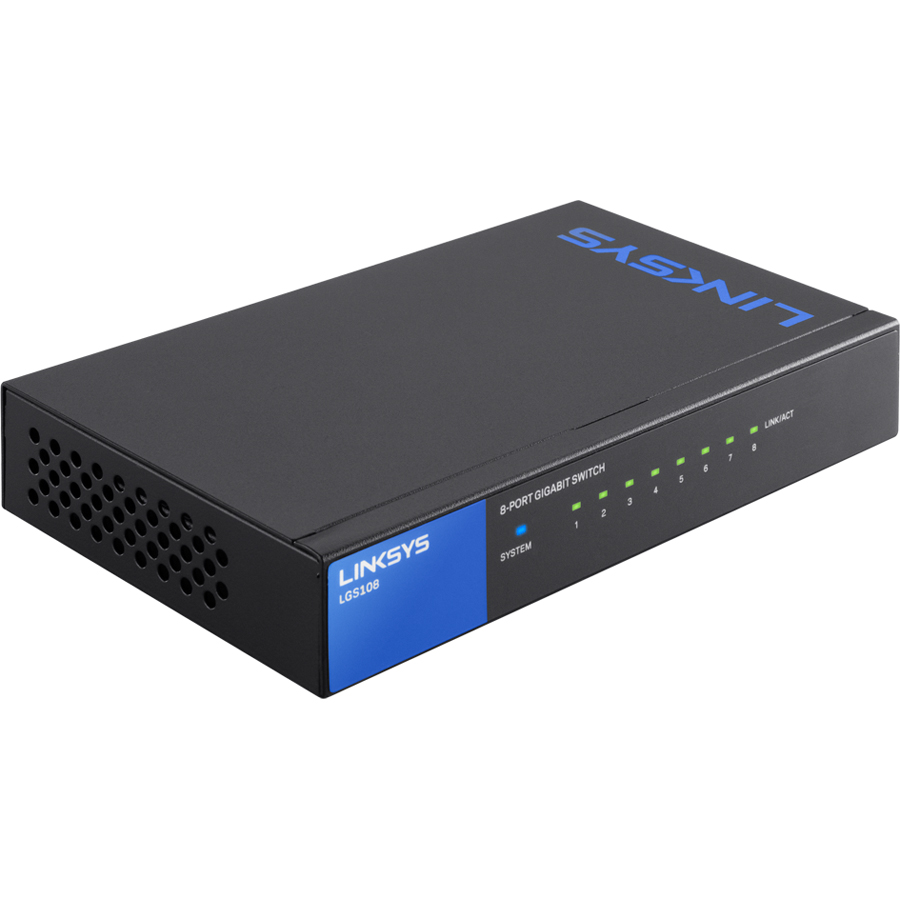 Switch LINKSYS LGS108-AP UNMANAGED 8-PORT BUSINESS GIGABIT - Hàng Chính Hãng