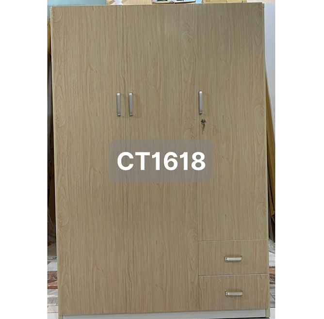 Tủ quần áo nhựa 3 cánh mix hộc như hình tùy chọn ĐV Tundo 124 x 185 x 47 cm nhiều màu lựa chọn
