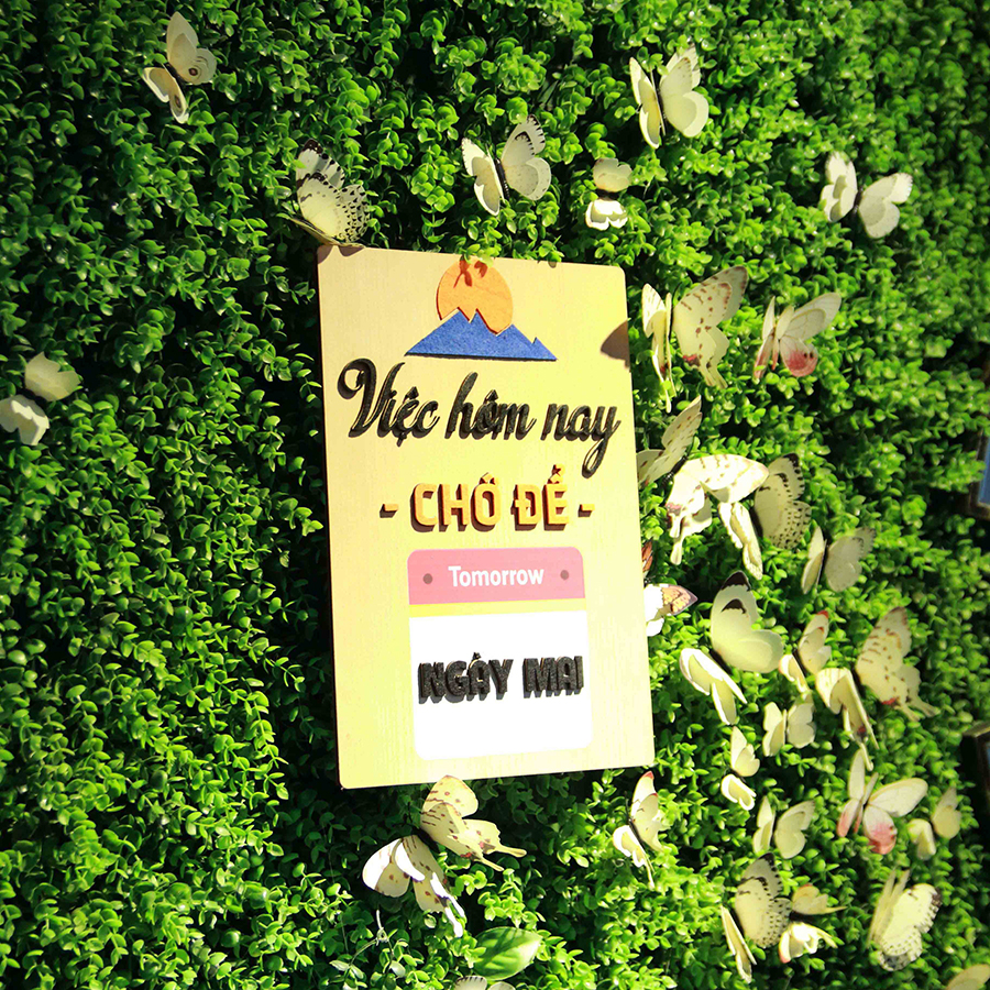 Tranh gỗ treo tường_Việc hôm nay chớ để ngày mai_CRN_01