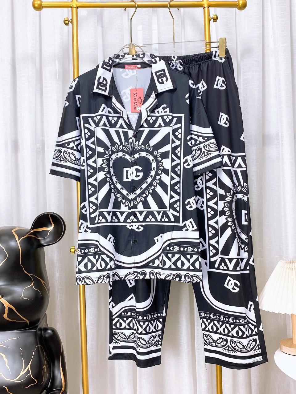 Đồ bộ vải Thun Lạnh Bigsize 60kg~85kg, Pyjama, Tay Ngắn TL_TN_10