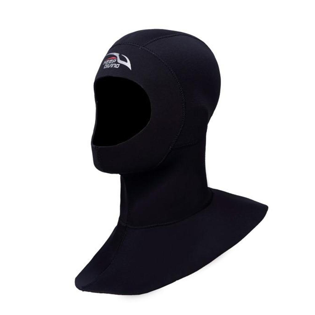 Diving Wetsuit Hood Adults Surfing Thermal Hat Dive Gear Black S