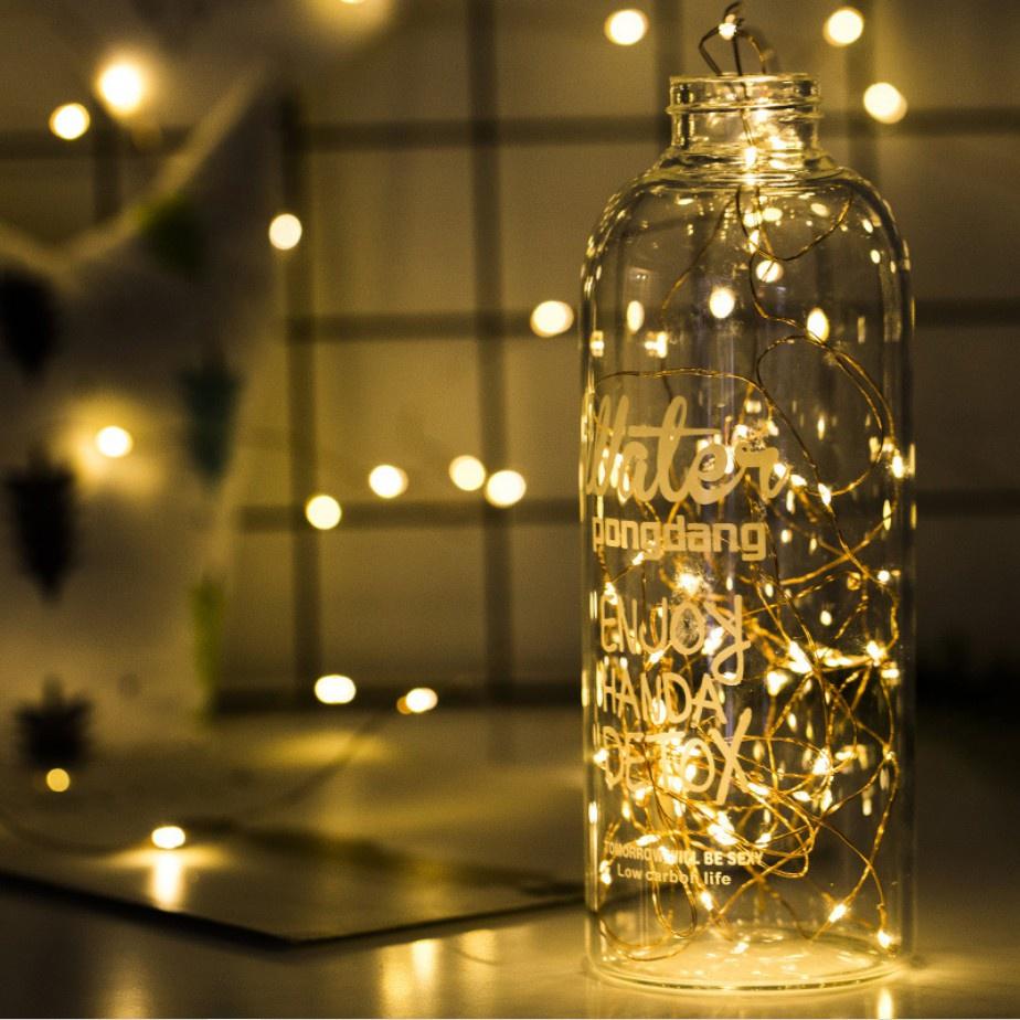 Đèn Led Trang Trí, Fairy Light, Decor, Đèn Đom Đóm Dùng Pin 3 Chế Độ Sẵn cho Noel, Lễ Tết