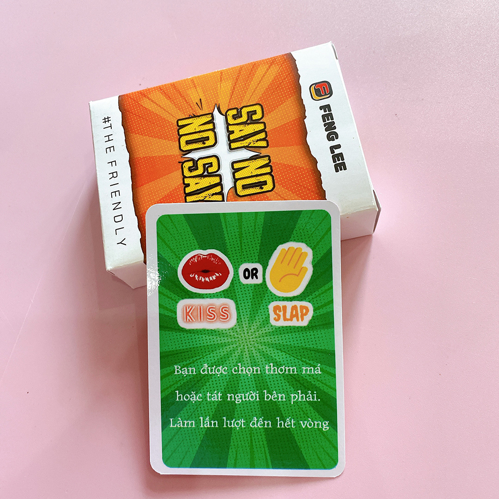 Bài drinking game SAY NO NO SAY boardgame trò chơi hội nhóm cho cuộc vui bùng nổ 72 lá bài chống thấm nước