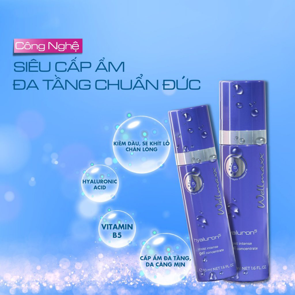 [HÀNG CÔNG TY] Gel Dưỡng Ẩm Phục Hồi Da Wellmaxx Hyaluron HA B5 Hyaluron5 Moist Intense Gel Concentrate