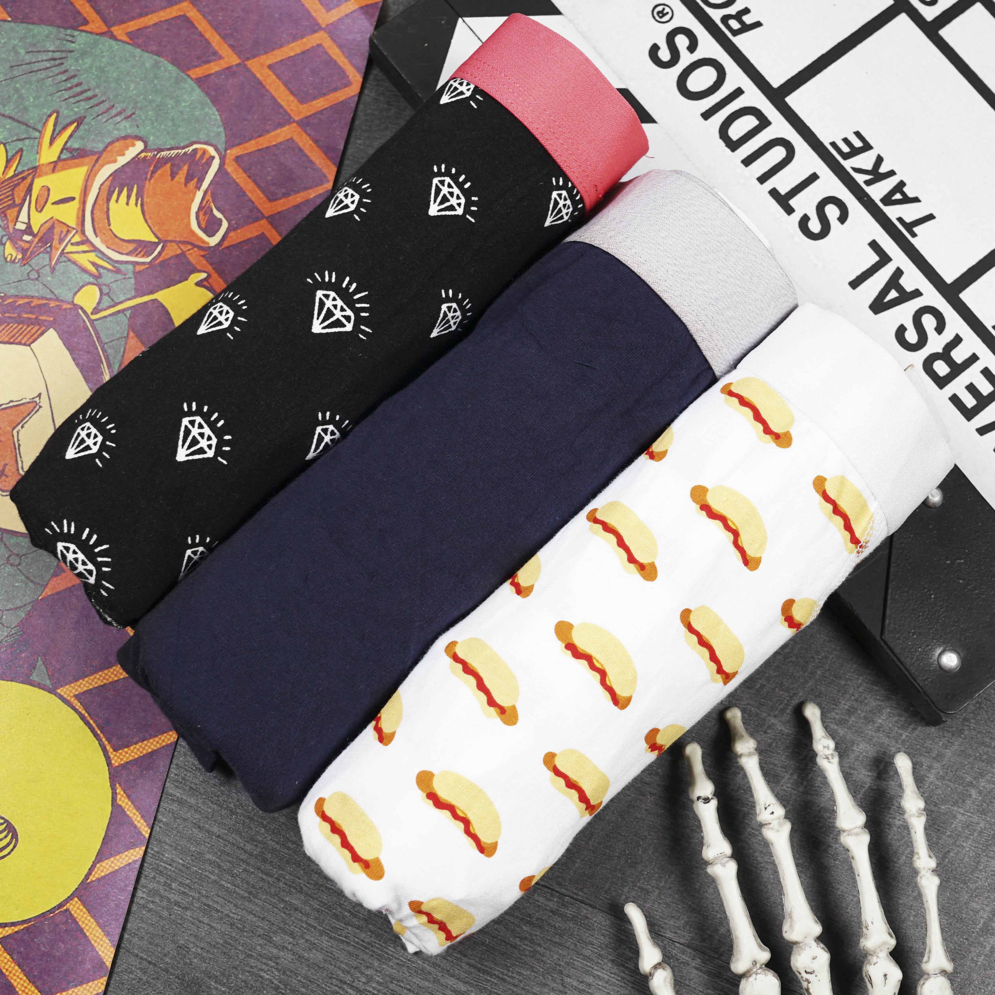 Combo 3 Quần Boxer Cotton 100% - Trơn và họa tiết