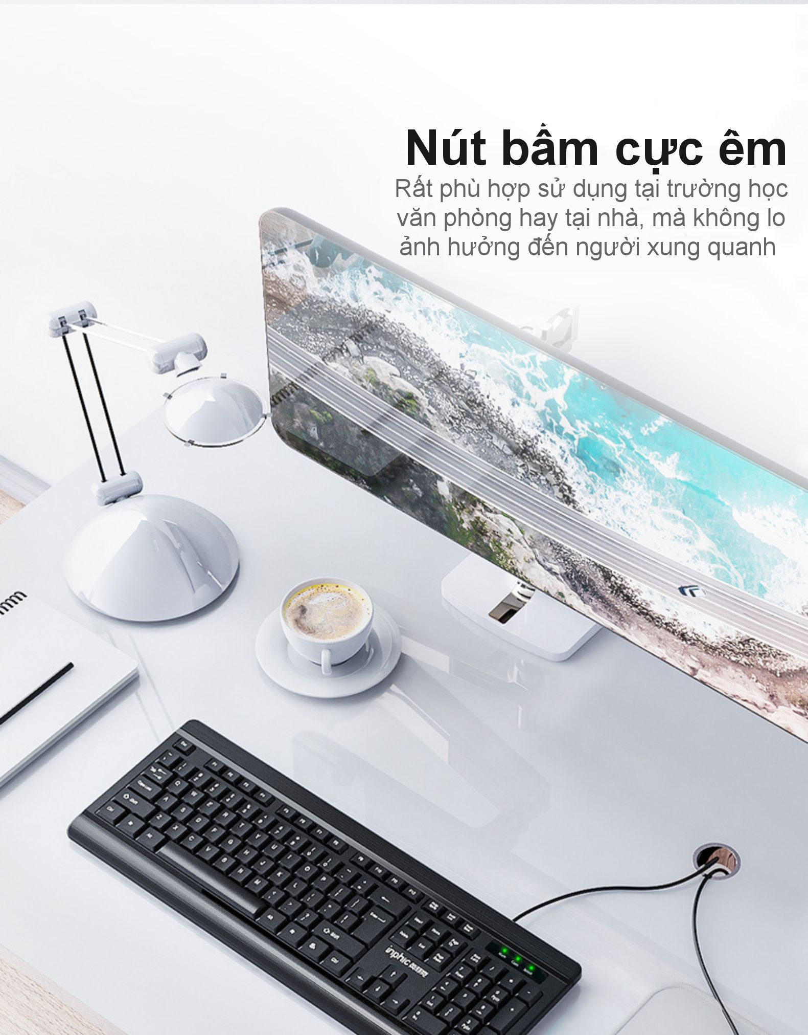 Bàn phím Inphic V580 dùng cho chơi game Máy tính để bàn Máy tính gia đình Cảm giác cơ học Không thấm nước - Hàng chính hãng