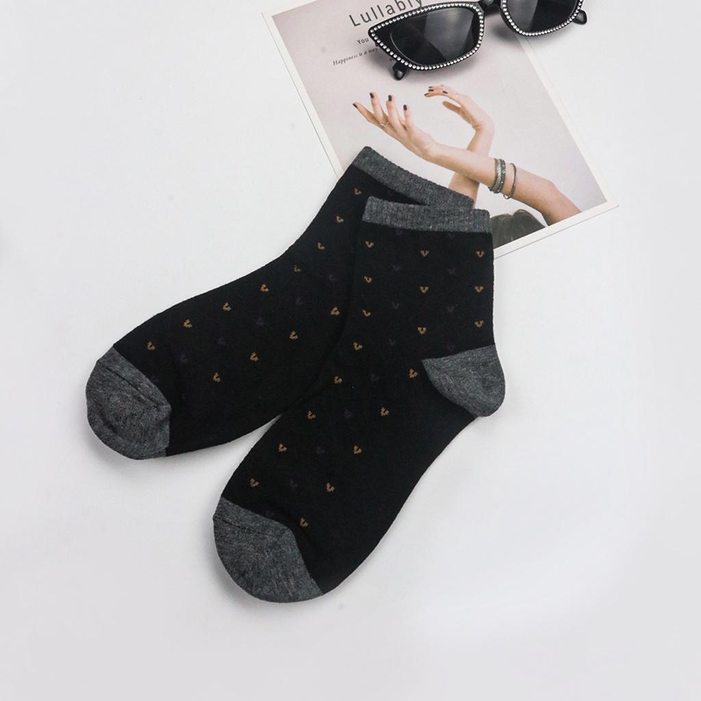 Tất nữ trung cổ LUPERI SP12 chất cotton co giãn thấm hút mồ hôi kháng khuẩn an toàn cho da